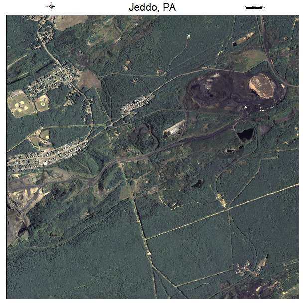 Jeddo, PA air photo map
