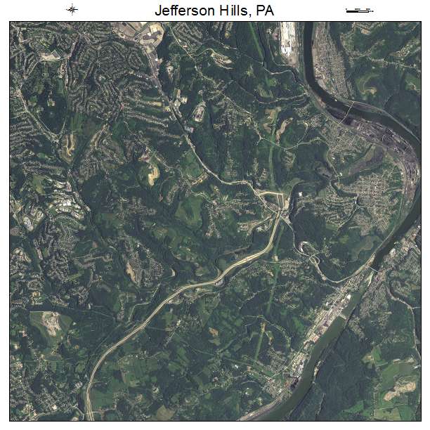 Jefferson Hills, PA air photo map