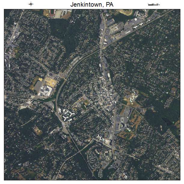 Jenkintown, PA air photo map