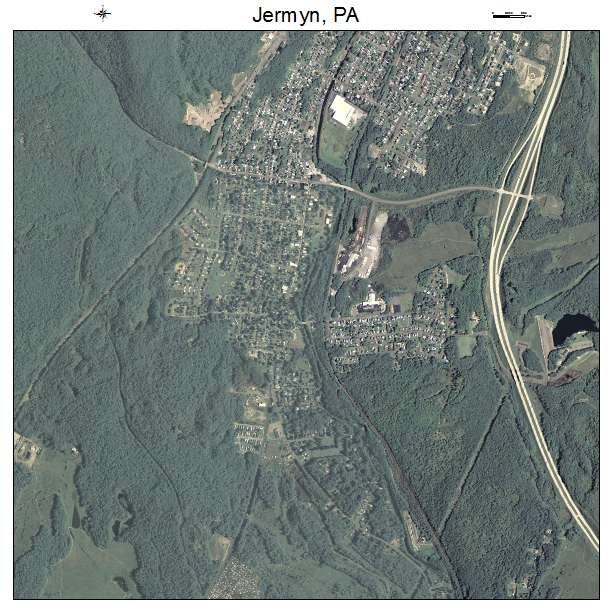 Jermyn, PA air photo map