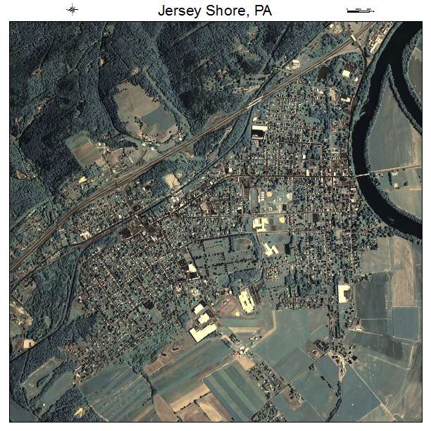 Jersey Shore, PA air photo map