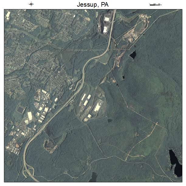 Jessup, PA air photo map