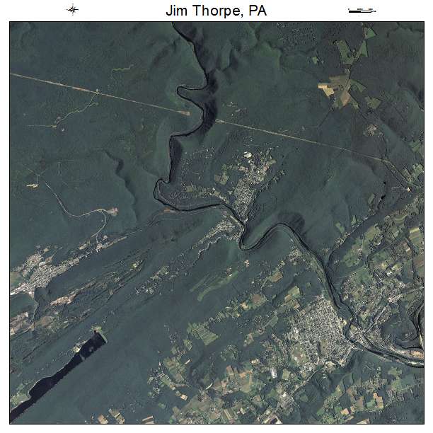Jim Thorpe, PA air photo map