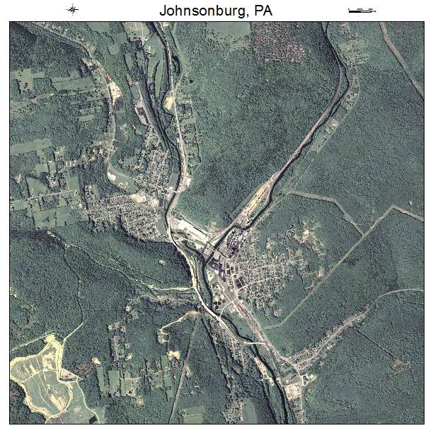 Johnsonburg, PA air photo map