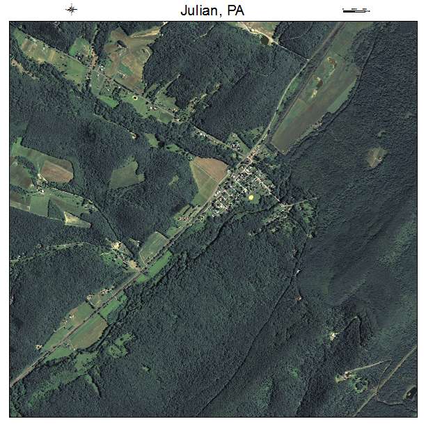 Julian, PA air photo map