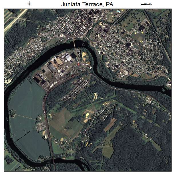 Juniata Terrace, PA air photo map
