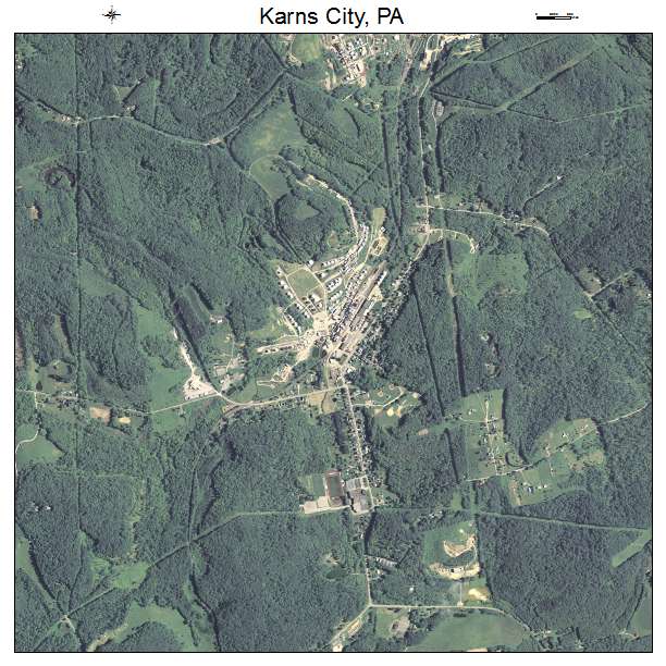 Karns City, PA air photo map