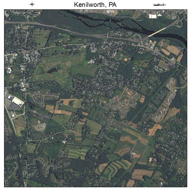 Kenilworth, PA air photo map