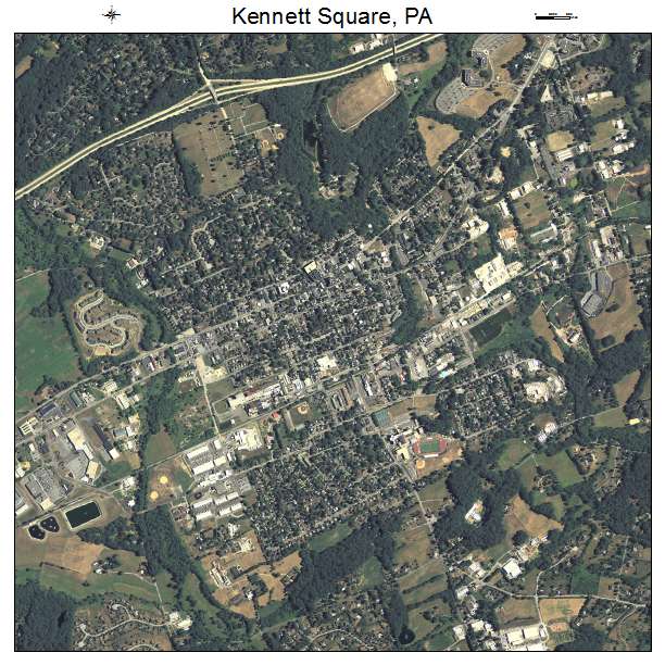Kennett Square, PA air photo map