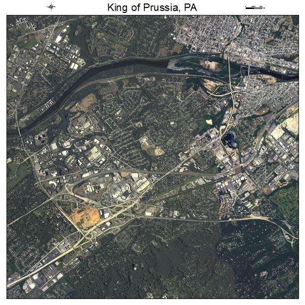 King of Prussia, PA air photo map