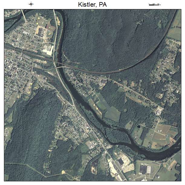 Kistler, PA air photo map