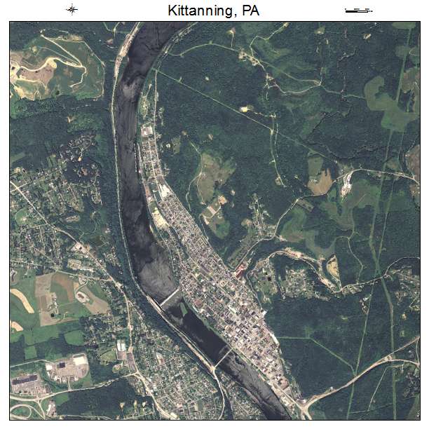 Kittanning, PA air photo map