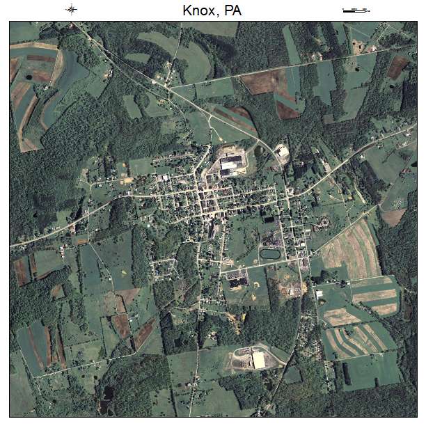 Knox, PA air photo map