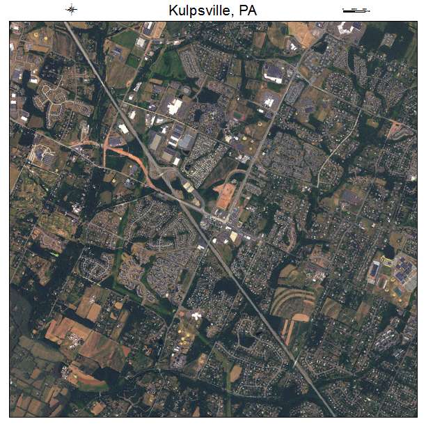 Kulpsville, PA air photo map