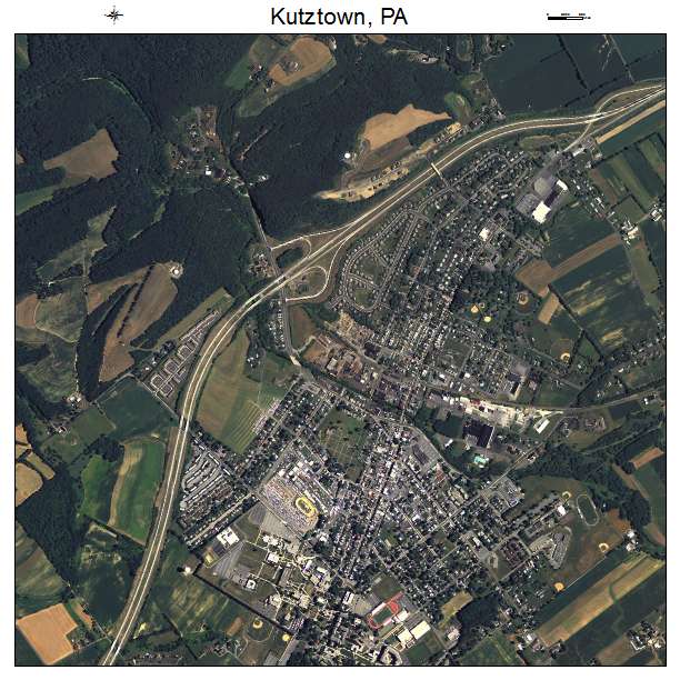 Kutztown, PA air photo map