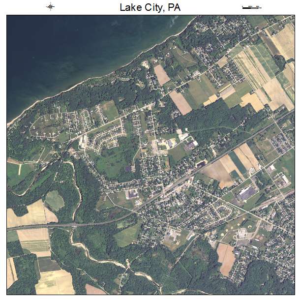 Lake City, PA air photo map