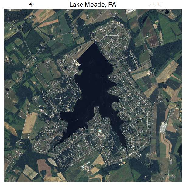 Lake Meade, PA air photo map