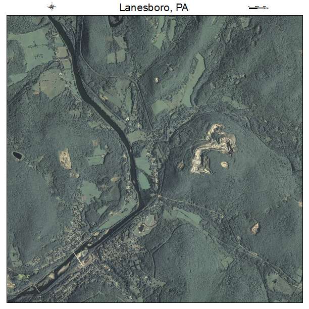 Lanesboro, PA air photo map