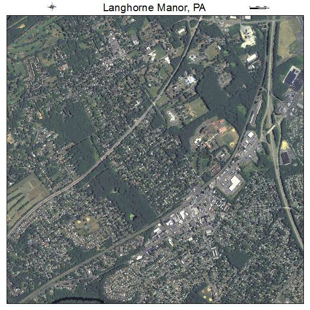 Langhorne Manor, PA air photo map