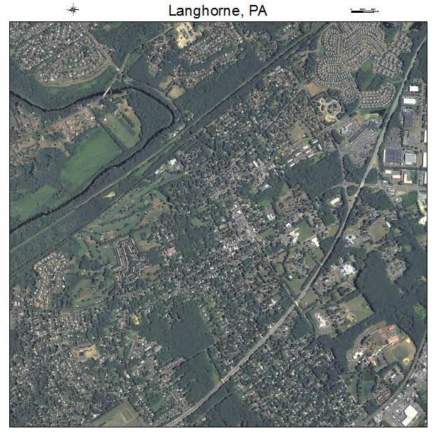 Langhorne, PA air photo map