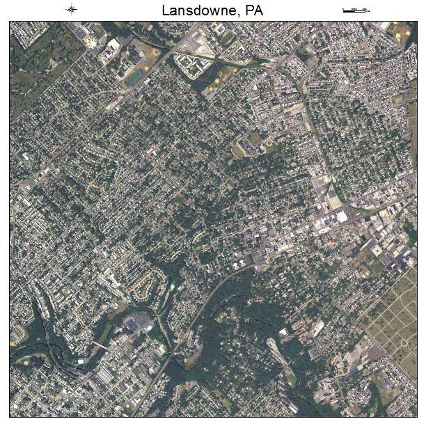 Lansdowne, PA air photo map