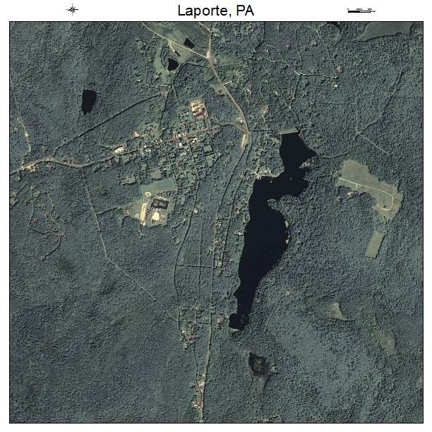Laporte, PA air photo map
