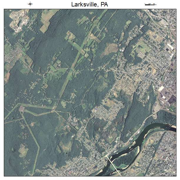 Larksville, PA air photo map