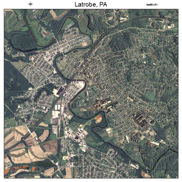 Latrobe, PA air photo map