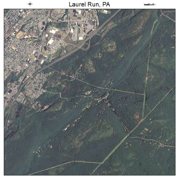 Laurel Run, PA air photo map