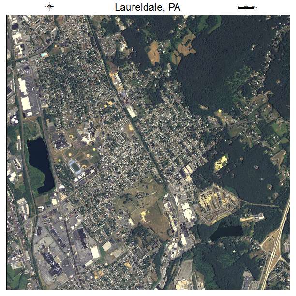 Laureldale, PA air photo map