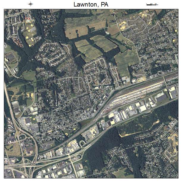 Lawnton, PA air photo map