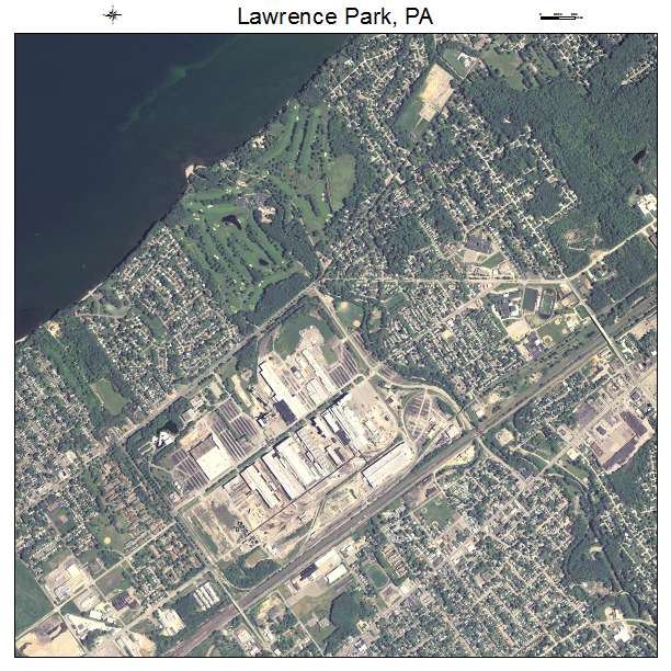 Lawrence Park, PA air photo map