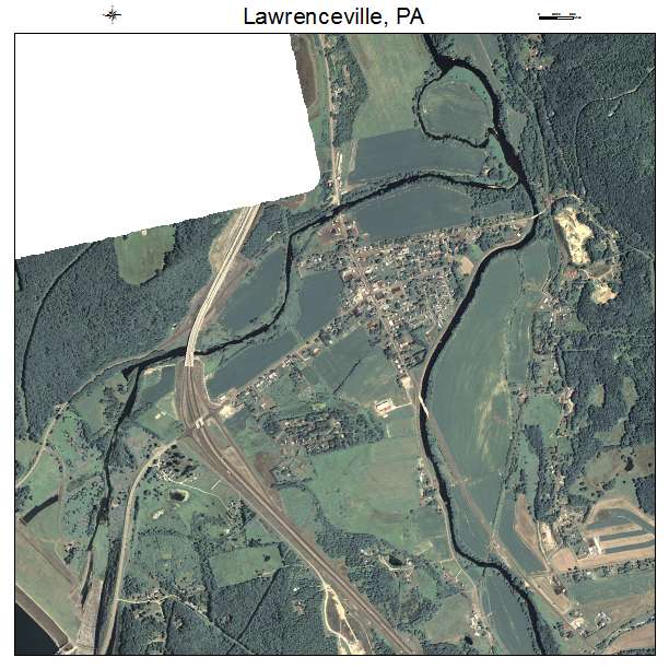 Lawrenceville, PA air photo map