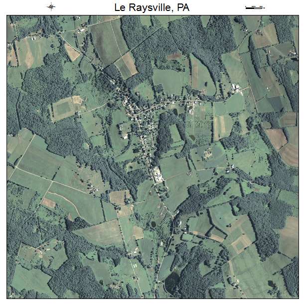 Le Raysville, PA air photo map