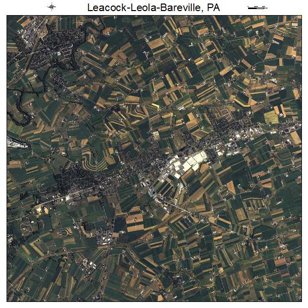 Leacock Leola Bareville, PA air photo map