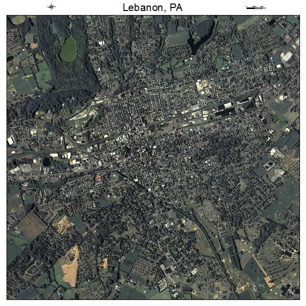 Lebanon, PA air photo map