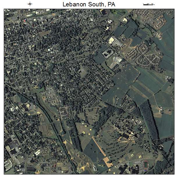 Lebanon South, PA air photo map
