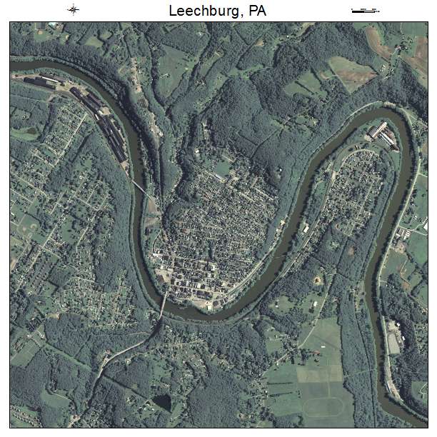 Leechburg, PA air photo map