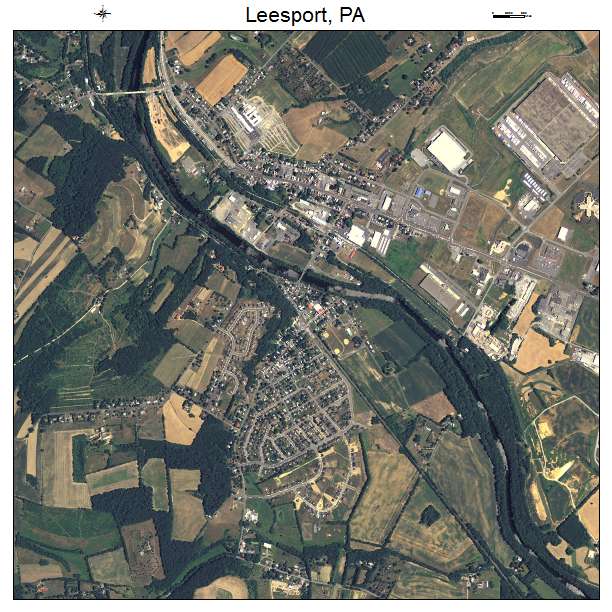 Leesport, PA air photo map