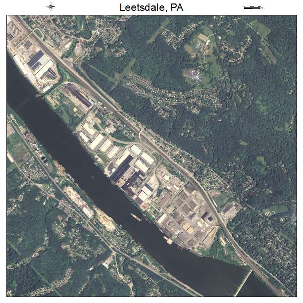 Leetsdale, PA air photo map