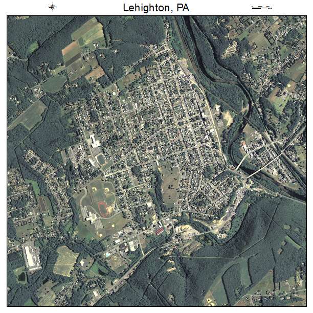 Lehighton, PA air photo map