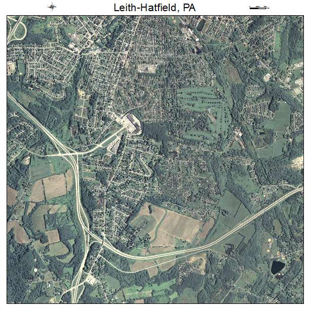 Leith Hatfield, PA air photo map