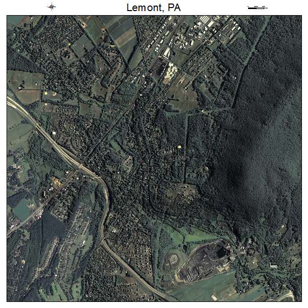 Lemont, PA air photo map
