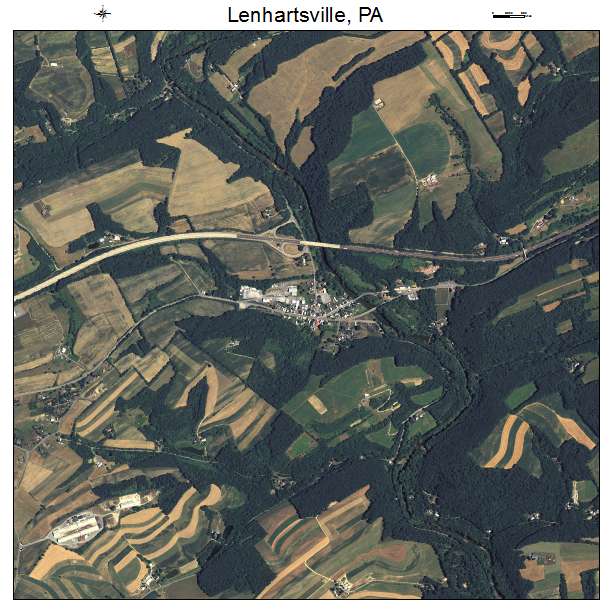 Lenhartsville, PA air photo map