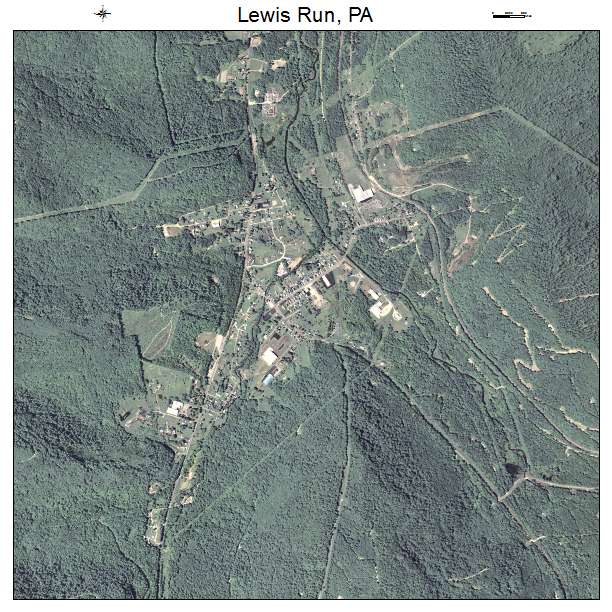 Lewis Run, PA air photo map