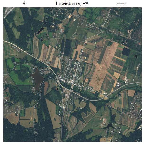 Lewisberry, PA air photo map