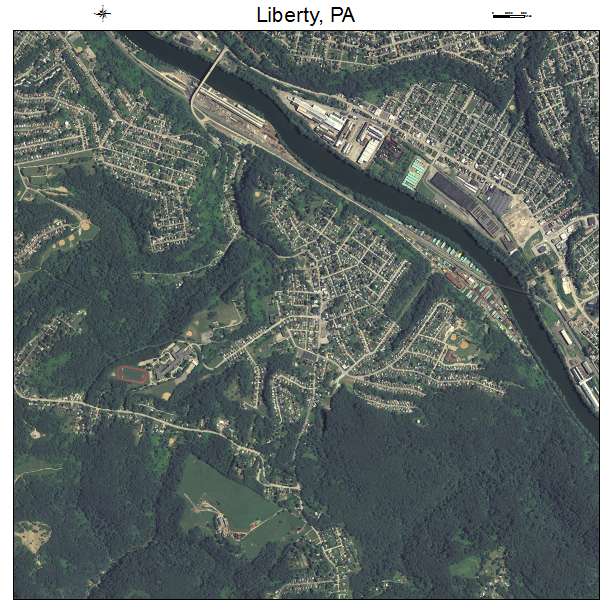Liberty, PA air photo map
