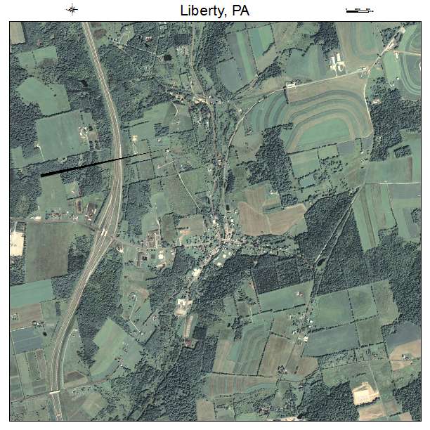 Liberty, PA air photo map