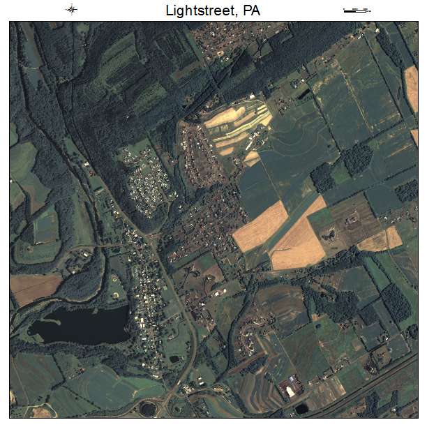Lightstreet, PA air photo map