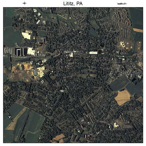 Lititz, PA air photo map